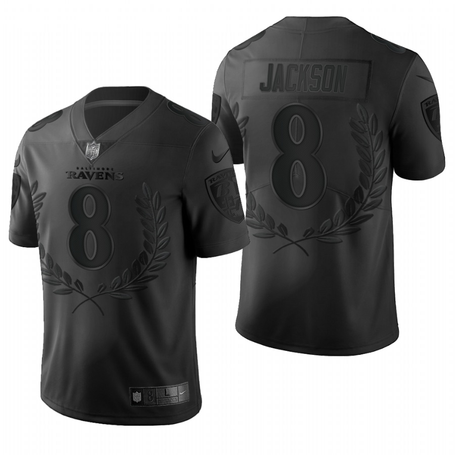 2020 New Men Baltimore Ravens #8 Jackson Black Limited NFL Nike jerseys